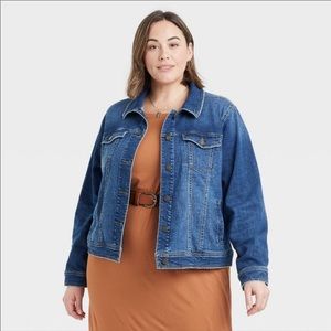 Dark blue denim jacket, plus sized, target purchase